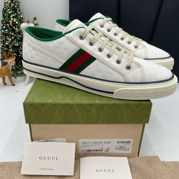 Gucci Other - Men’s Gucci tennis 1977 low top mini GG sneakers size 10 made in Italy